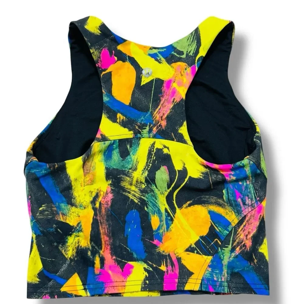 Lululemon Wunder Train Racerback Tank Top Undertone Black Multi Size 2 Women’s